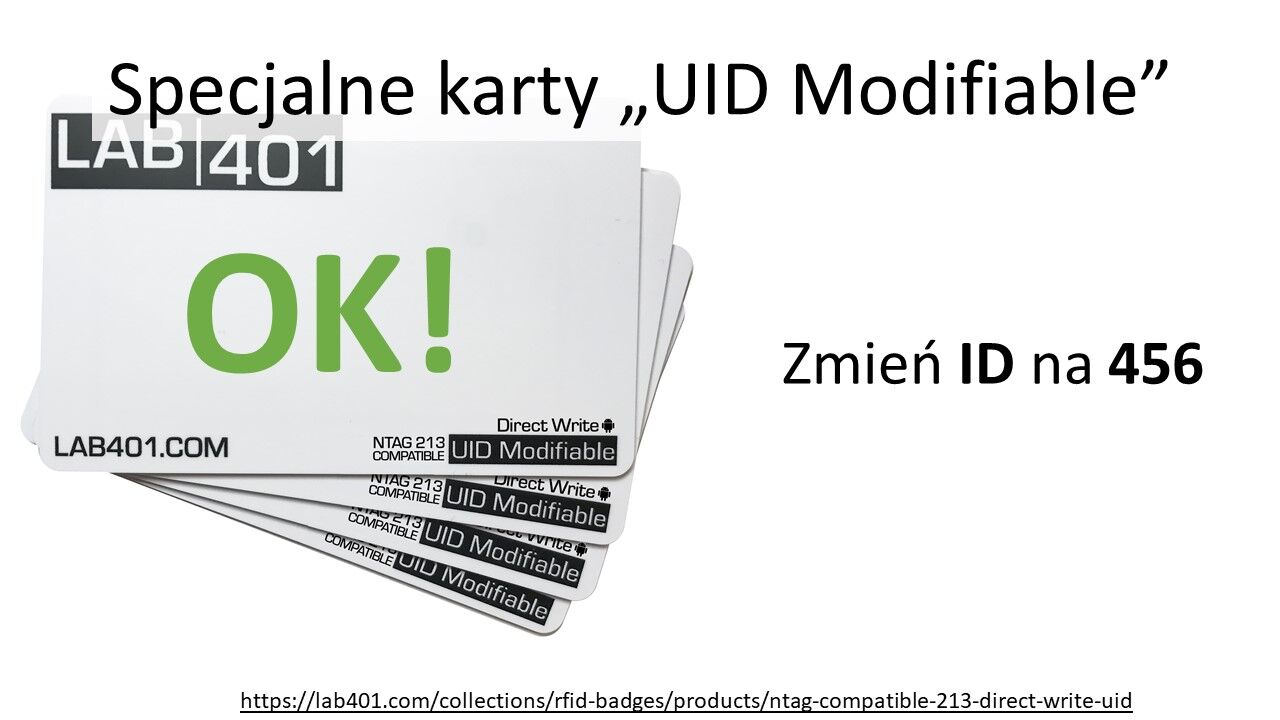 Karta UID Modifiable